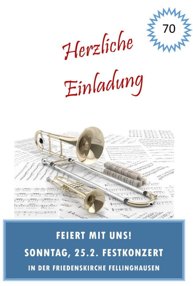 70 Jahre Posaunenchor CVJM Fellinghausen 25.02.2024 Festkonzert