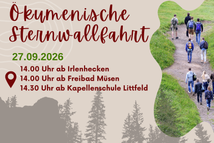 &Ouml;kum. Sternwallfahrt Altenberg M&uuml;sen 27.09.2026